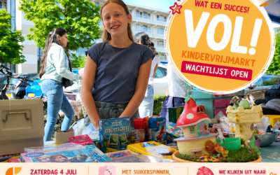 Kindervrijmarkt vol: wachtlijst geopend!
